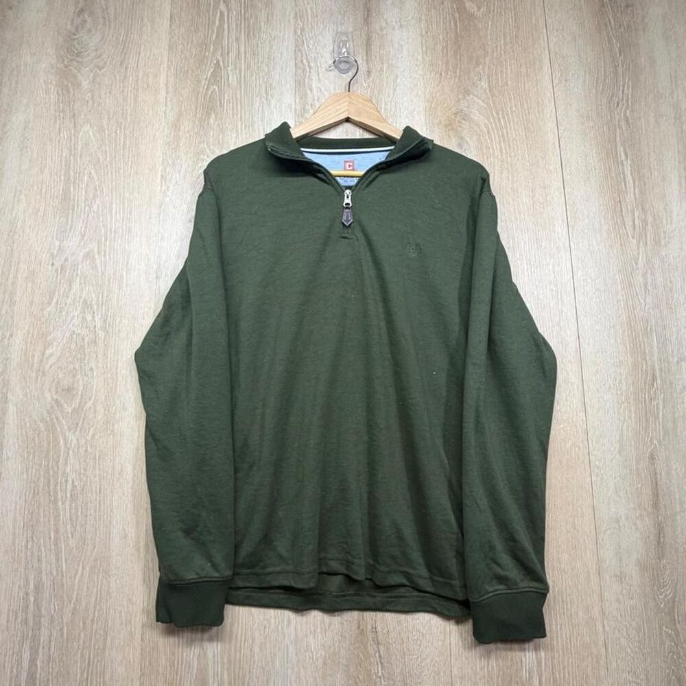 Chaps Men's Green and Khaki Sweatshirt